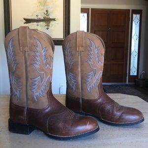 MEN’S 🔥 ARIAT HERITAGE STOCKMAN Western Leather Boots Size 9EE!